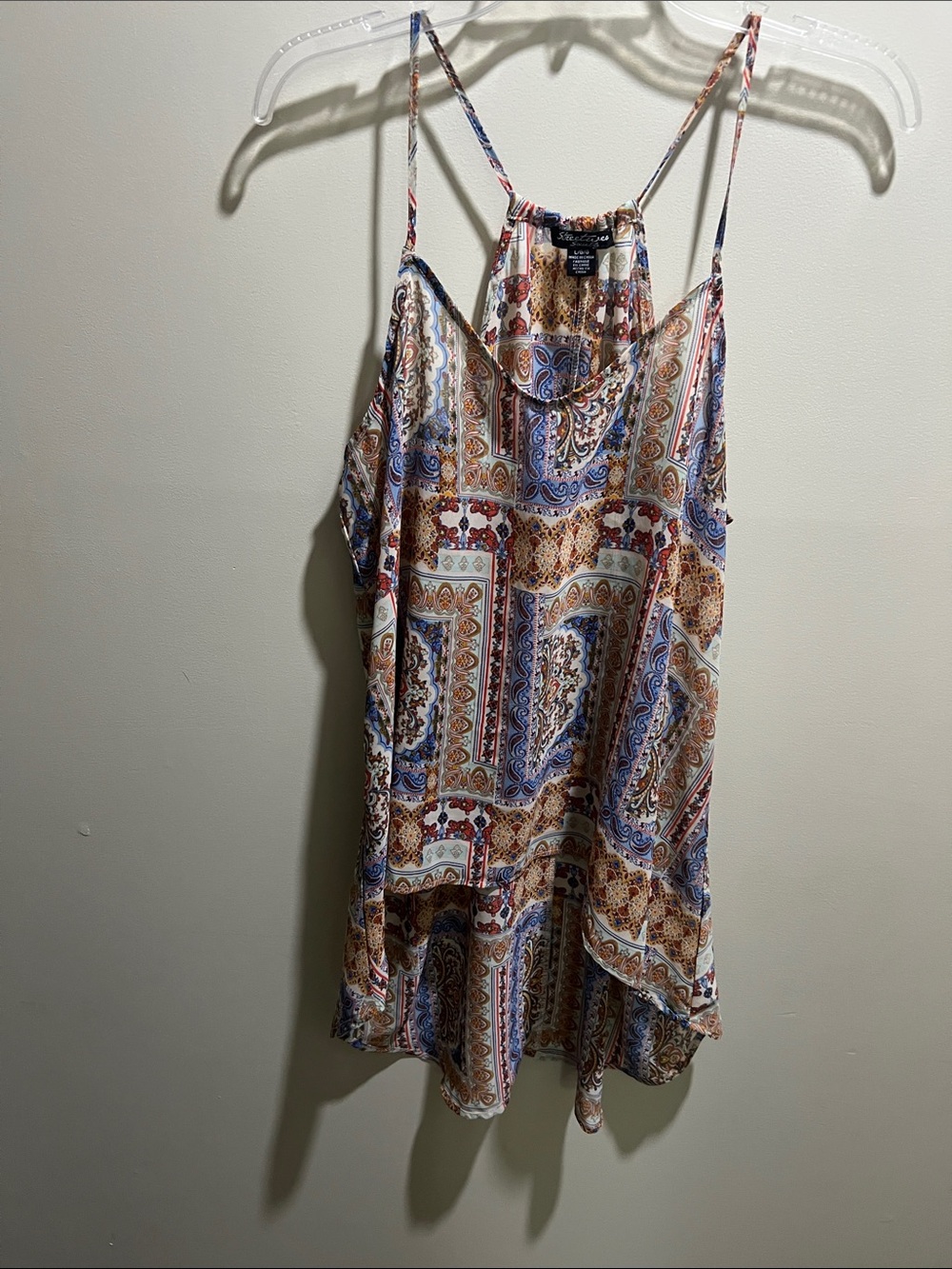 Streetwear Society Multicolor Paisley Print Cami Dress - Blue, Tan, Brown